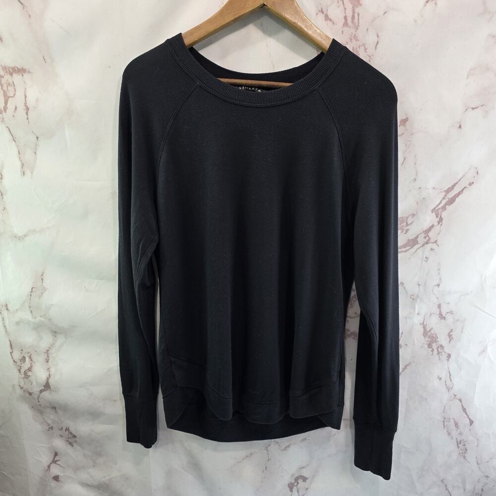 Athleta Shirt Womens Small Black Mindset Sweatshirt Long Sleeve Lightweight